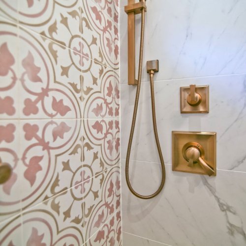 Custom shower design by Darla Powell.