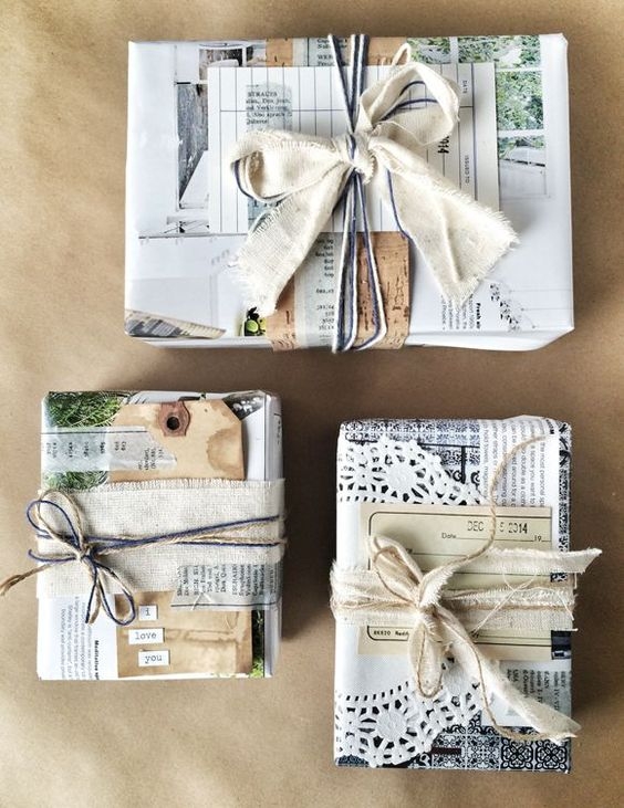 sustainable gift wrapping ideas darla powell interiors newspaper thread miami