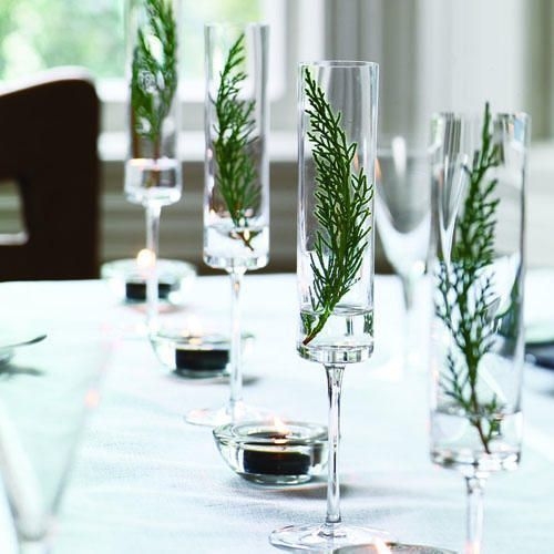 pine spruce rosemary champagne flutes homemade decor ideas darla powell interiors