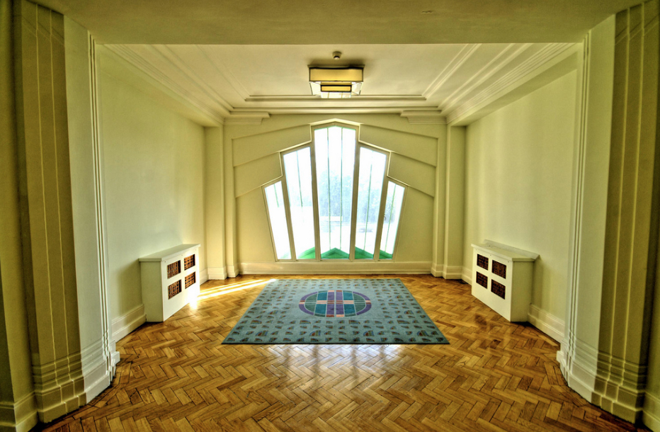 art deco style home architecture south beach fl eclectic parquet floors geometric windows
